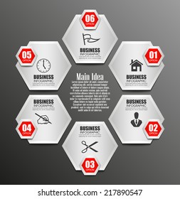 Abstract 3D digital illustration Infographic. Vector illustration can be used for workflow layout, diagram, number options, design