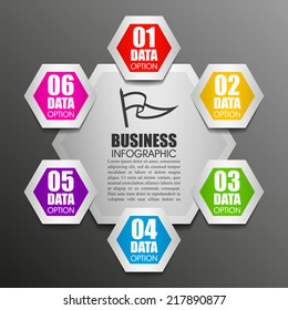 Abstract 3D digital illustration Infographic. Vector illustration can be used for workflow layout, diagram, number options, web design.