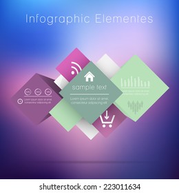 Abstract 3D digital illustration Infographic. Vector illustration can be used for workflow layout, diagram, number options, web design. 