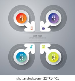 Abstract 3D digital illustration Infographic. Vector illustration can be used for workflow layout, diagram, number options, web design.