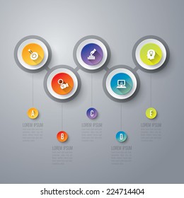Abstract 3D digital illustration Infographic. Vector illustration can be used for workflow layout, diagram, number options, web design.
