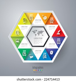 Abstract 3D digital illustration Infographic. Vector illustration can be used for workflow layout, diagram, number options, web design.