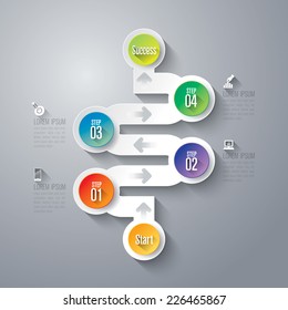Abstract 3D digital illustration Infographic. Vector illustration can be used for workflow layout, diagram, number options, web design.