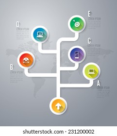 Abstract 3D digital illustration Infographic. Vector illustration can be used for workflow layout, diagram, number options, web design.