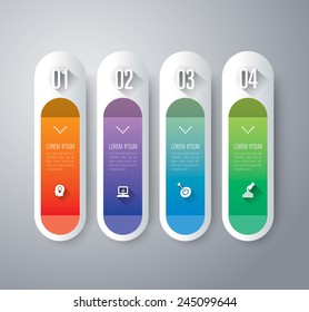 Abstract 3D digital illustration Infographic. Vector illustration can be used for workflow layout, diagram, number options, web design.