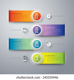 Abstract 3D digital illustration Infographic. Vector illustration can be used for workflow layout, diagram, number options, web design.