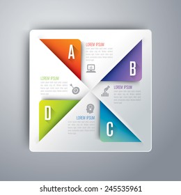 Abstract 3D digital illustration Infographic. Vector illustration can be used for workflow layout, diagram, number options, web design.