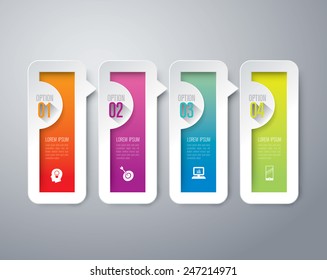 Abstract 3D digital illustration Infographic. Vector illustration can be used for workflow layout, diagram, number options, web design.