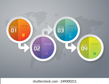 Abstract 3D digital illustration Infographic. Vector illustration can be used for workflow layout, diagram, number options, web design.