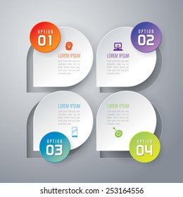 Abstract 3D digital illustration Infographic. Vector illustration can be used for workflow layout, diagram, number options, web design.