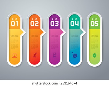Abstract 3D digital illustration Infographic. Vector illustration can be used for workflow layout, diagram, number options, web design.