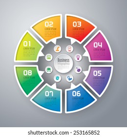 Abstract 3D digital illustration Infographic. Vector illustration can be used for workflow layout, diagram, number options, web design.