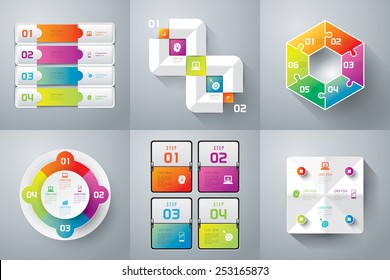 Abstract 3D digital illustration Infographic. Vector illustration can be used for workflow layout, diagram, number options, web design. Business concept with 3, 4 options, Abstract background.
