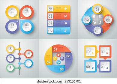 Abstract 3D digital illustration Infographic. Vector illustration can be used for workflow layout, diagram, number options, web design. Business concept with 3, 4 options, Abstract background.