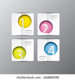Abstract 3D digital illustration Infographic. Vector illustration can be used for workflow layout, diagram, number options, web design.