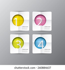 Abstract 3D digital illustration Infographic. Vector illustration can be used for workflow layout, diagram, number options, web design.
