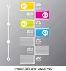 Abstract 3D digital illustration Infographic. Vector illustration can be used for workflow layout, diagram, number options, web design.
