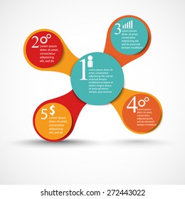Abstract 3D digital illustration Infographic. Vector illustration can be used for workflow layout, diagram, number options, Modern web design. Business concept with 3, 4 options. Abstract background.