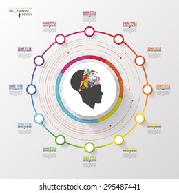 Abstract 3D digital illustration Infographic. Vector illustration