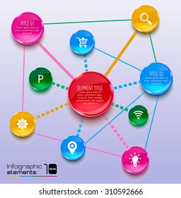 Abstract 3D digital illustration Infographic. Vector illustration can be used for workflow layout, diagram, number options, web design.