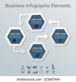 Abstract 3D digital illustration Infographic. Vector illustration can be used for workflow layout, diagram, number options, web design.