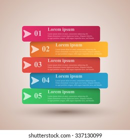 Abstract 3D digital illustration Infographic