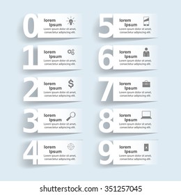 Abstract 3D digital illustration Infographic.