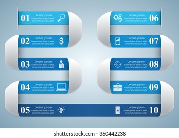Abstract 3D digital illustration Infographic