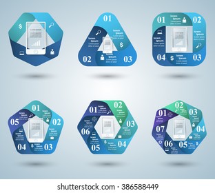 Abstract 3D digital illustration Infographic. Smartphone icon.