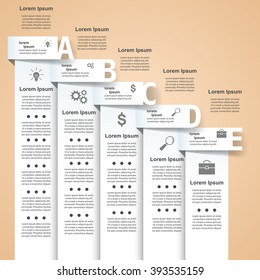 Abstract 3D digital illustration Infographic. Handlist.