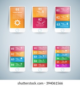 Abstract 3D digital illustration Infographic. Smartphone icon.