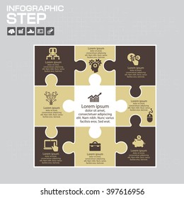 Abstract 3D digital illustration Infographic. Vector illustration can be used for workflow layout, diagram, number options, web design.