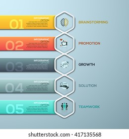 Abstract 3D digital illustration Infographic. Vector illustration can be used for workflow layout, diagram, number options, web design.