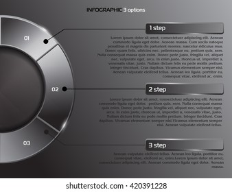 Abstract 3D digital illustration Infographic.