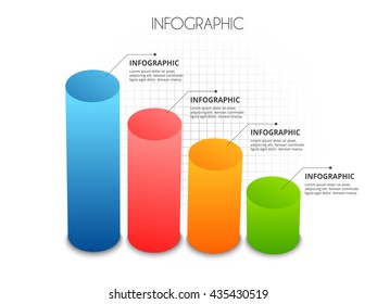 Abstract 3D digital illustration Infographic. Vector illustration can be used for workflow layout, diagram, number options, web design.