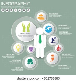 Abstract 3D digital illustration Infographic. Vector illustration can be used for workflow layout, diagram, number options, web design.