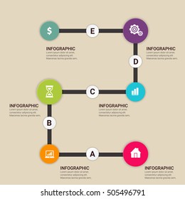 Abstract 3D digital illustration Infographic. Vector illustration can be used for workflow layout, diagram, number options, web design.
