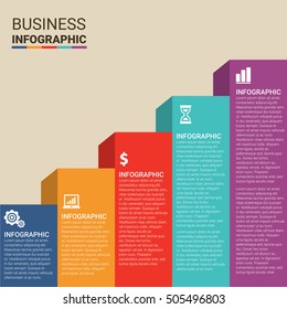 Abstract 3D digital illustration Infographic. Vector illustration can be used for workflow layout, diagram, number options, web design.