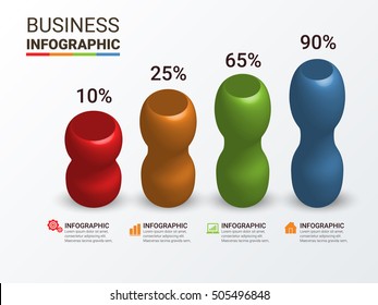 Abstract 3D digital illustration Infographic. Vector illustration can be used for workflow layout, diagram, number options, web design.