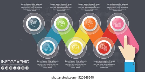 Abstract 3D digital illustration Infographic. Vector illustration can be used for workflow layout, diagram, number options, web design.