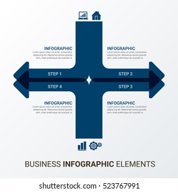 Abstract 3D digital illustration Infographic. Vector illustration can be used for workflow layout, diagram, number options, web design.