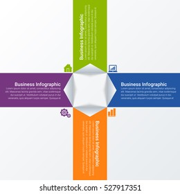 Abstract 3D digital illustration Infographic. Vector illustration can be used for workflow layout, diagram, number options, web design.