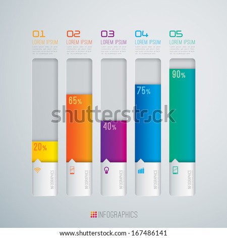 Abstract 3D digital illustration Infographic. Vector illustration can be used for workflow layout, diagram, number options, web design.