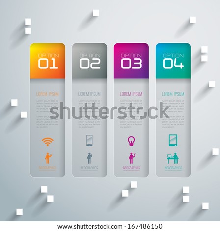 Abstract 3D digital illustration Infographic. Vector illustration can be used for workflow layout, diagram, number options, web design.