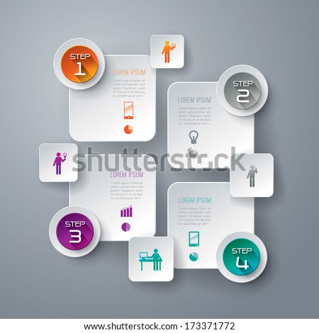 Abstract 3D digital illustration Infographic. Vector illustration can be used for workflow layout, diagram, number options, web design.