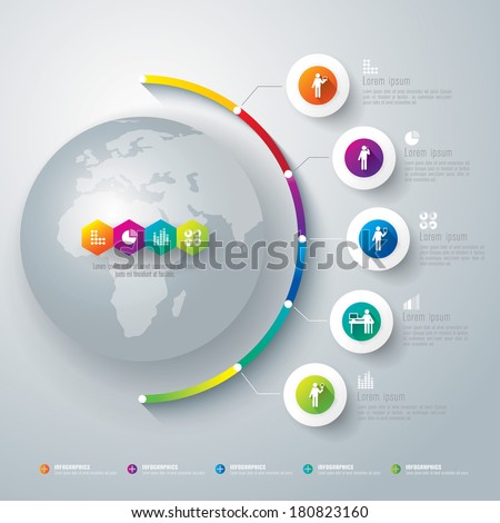 Abstract 3D digital illustration Infographic. Vector illustration can be used for workflow layout, diagram, number options, web design. 