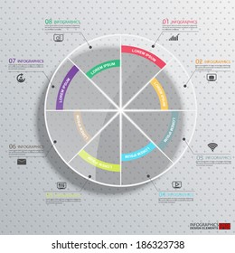 Abstract 3D digital Infographic