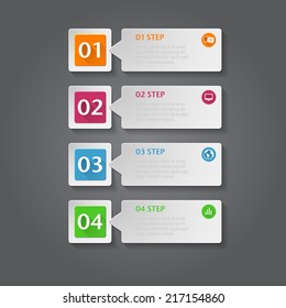 Abstract 3D digital Infographic. Vector can be used for infographics, number options, workflow, diagram or website layout.