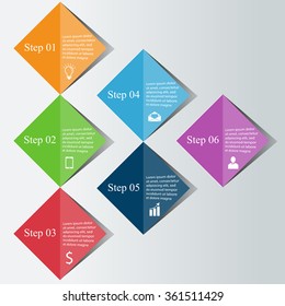 Abstract 3D digital infographics concept. Vector illustration can be used for workflow layout, diagram, number options, web design