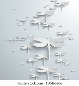 Abstract 3D Dragonflies Design